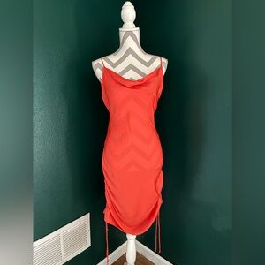 Free People Vibrant Orange Slip Dress